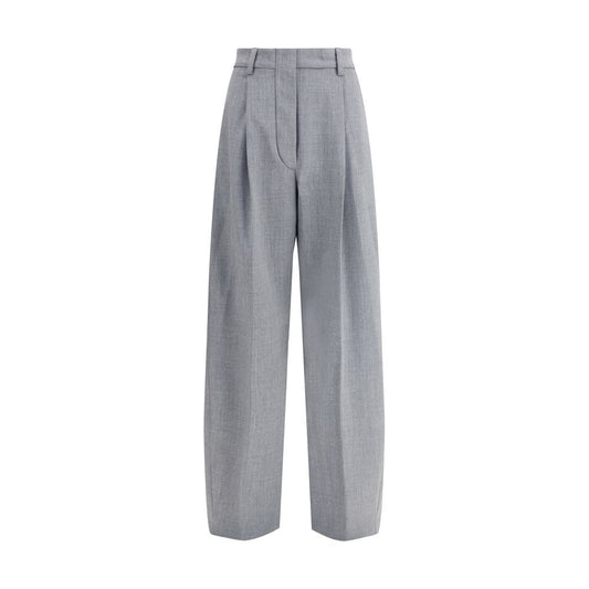Casual Pants by The Latest for women in polyester & wool gray features an sartorial regular-fit & wide and long with a cut for a sartorial finish.