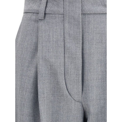 Casual Pants by The Latest for women in polyester & wool gray presents a tailored silhouette, showcasing a tailored regular-fit & wide and long cut with a refined for a truly tailored aesthetic.