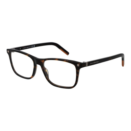 Eyeglasses Frames by Ermenegildo Zegna for men in acetate brown showcases a refined full-frame frame design with a refined brown coloured frame finish for a refined and sophisticated look.