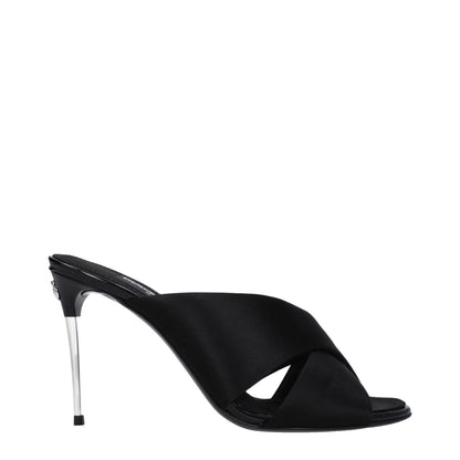 High-Heel Stiletto Sandals by Dolce & Gabbana for women in leather & satin black features an architectural design from the Women's Leather & Satin High-Heel Stiletto Sandals collection, defined by a architectural stiletto high-heel 9-5-cm-heel and open toe style for a architectural finish.