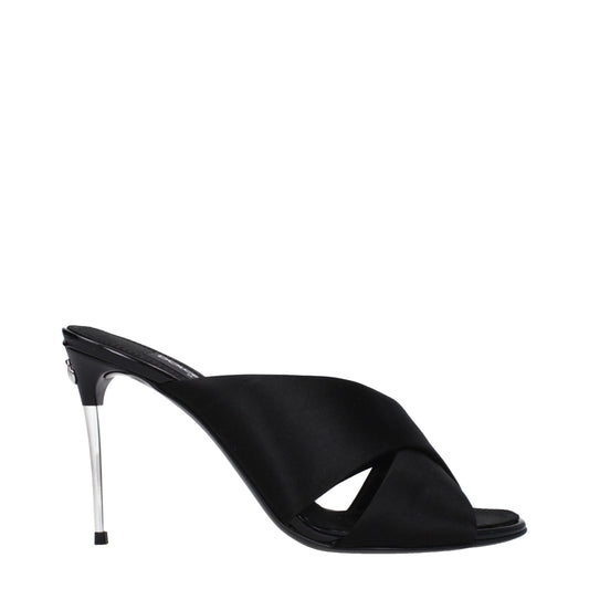 High-Heel Stiletto Sandals by Dolce & Gabbana for women in leather & satin black features an architectural design from the Women's Leather & Satin High-Heel Stiletto Sandals collection, defined by a architectural stiletto high-heel 9-5-cm-heel and open toe style for a architectural finish.