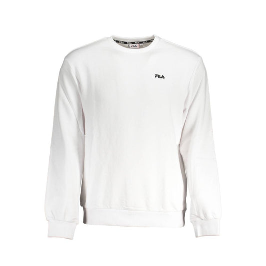Sweatshirt by Fila for men in organic cotton white features an provocated silhouette, detailed with a provocated long-sleeve and a refined crew neckline for a sophisticated aesthetic.