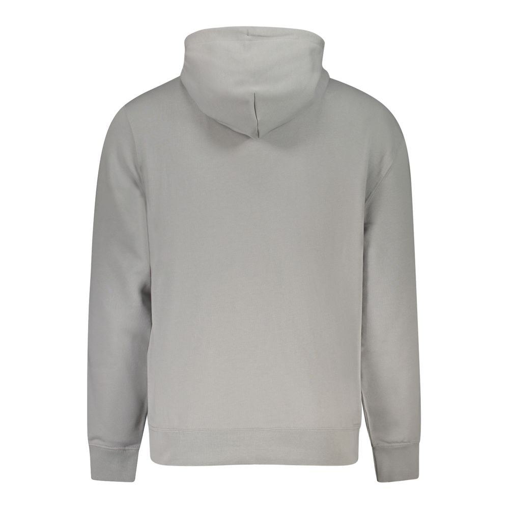 Hooded Sweatshirt Hoodie by Calvin Klein for men in cotton polyester gray features an dramatic silhouette, showcasing a sophisticated and dramatic for a refined, modern aesthetic.
