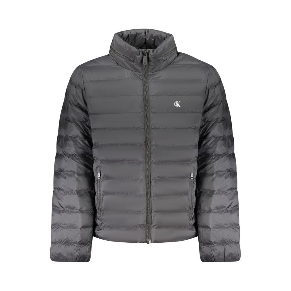 Hooded Overcoat by Calvin Klein for men in polyamide black & signature features a cosy chic silhouette, artfully detailed with a sophisticated hooded neckline and premium pockets & hooded for a cosy chic finish.