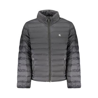 Hooded Overcoat by Calvin Klein for men in polyamide black & signature features a cosy chic silhouette, artfully detailed with a sophisticated hooded neckline and premium pockets & hooded for a cosy chic finish.