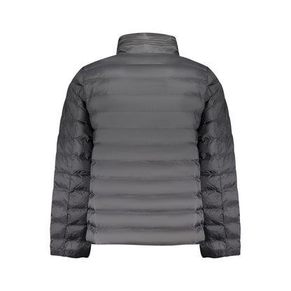 Hooded Overcoat by Calvin Klein for men in polyamide black & signature showcases a enveloping silhouette, detailed with distinctive pockets & hooded and a enveloping .