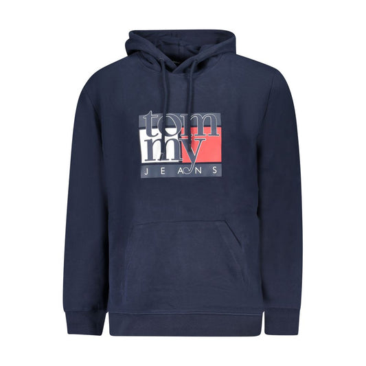 Hooded Sweatshirt Hoodie by Tommy Hilfiger for men in cotton blue & print features a authentic silhouette, showcasing a sophisticated hooded neckline and authentic detail for a refined finish.