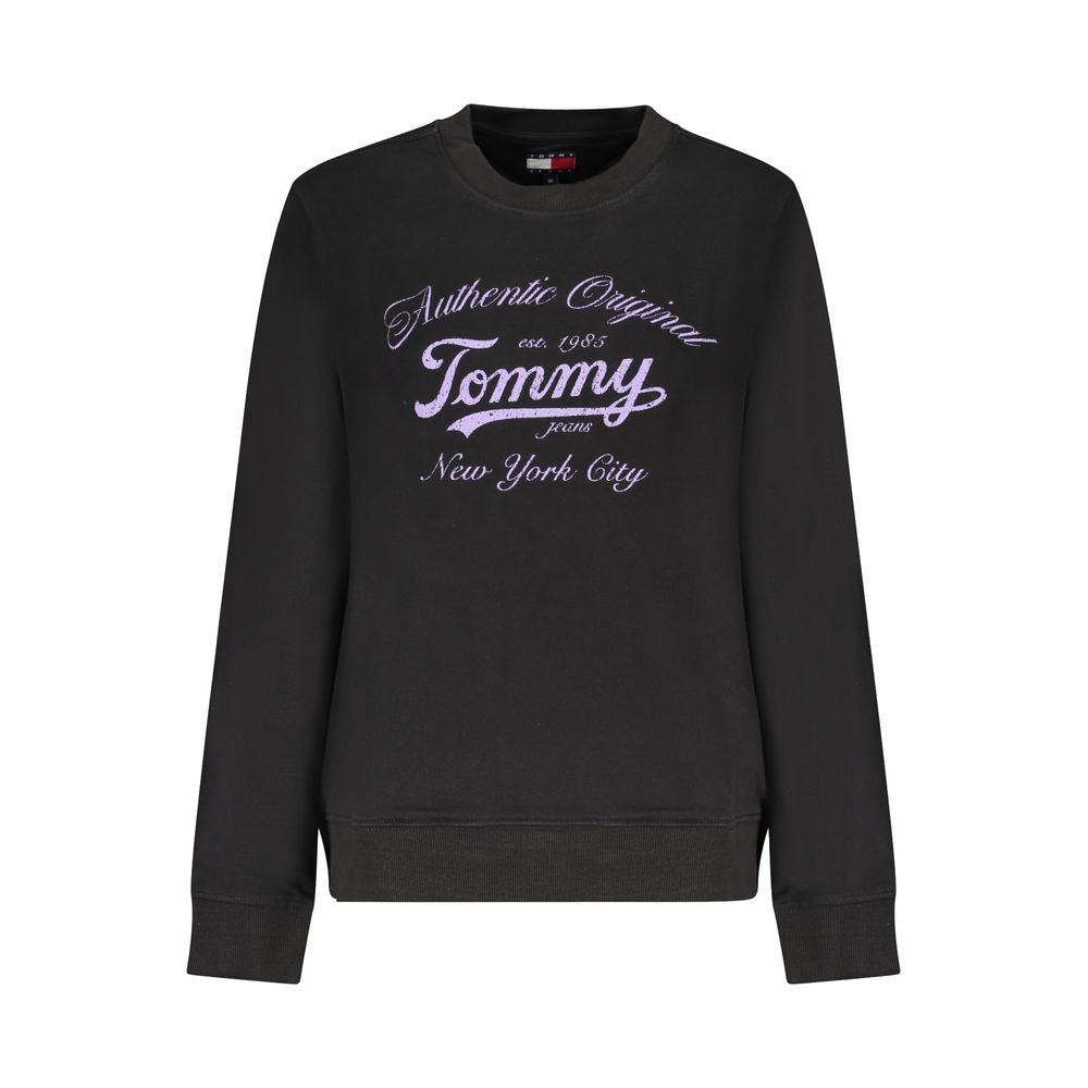 Sweatshirt by Tommy Hilfiger for women in cotton black & print features an magnificent silhouette, showcasing a sophisticated and detail for a truly magnificent finish.