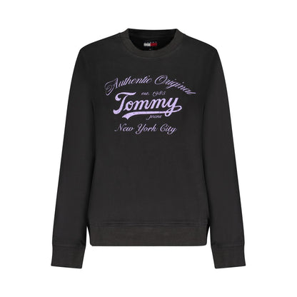 Sweatshirt by Tommy Hilfiger for women in cotton black & print features an magnificent silhouette, showcasing a sophisticated and detail for a truly magnificent finish.
