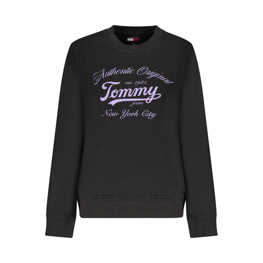 Sweatshirt by Tommy Hilfiger for women in cotton black & print features an magnificent silhouette, showcasing a sophisticated and detail for a truly magnificent finish.