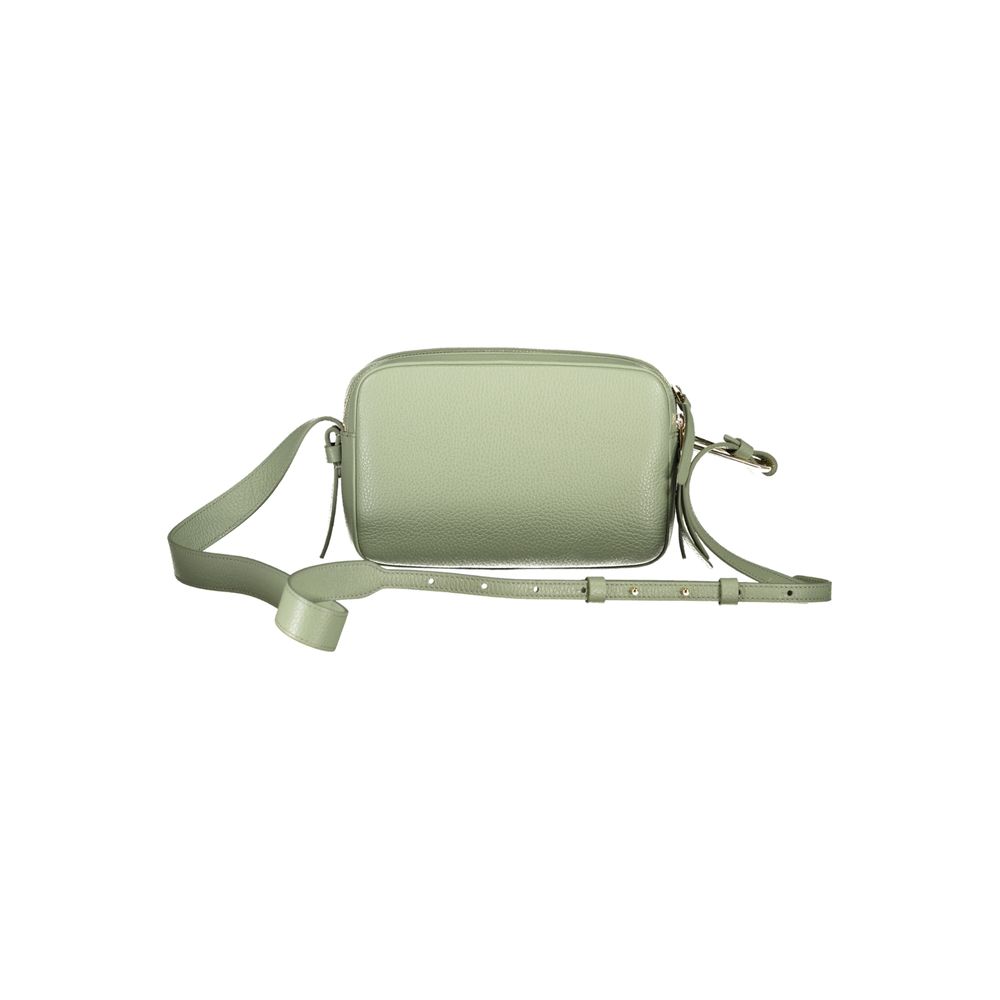 Coccinelle Malory Grained Leather Small Crossbody Handbag - Gold Green
