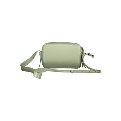 Coccinelle Malory Grained Leather Small Crossbody Handbag - Gold Green