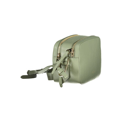 Coccinelle Malory Grained Leather Small Crossbody Handbag - Gold Green
