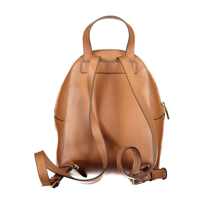 Backpack by Coccinelle for women in leather brown, signature-print & print features a architectural Beat Generation Leather Backpack design with a secure zipper, ample external-pockets & internal-pockets, and versatile handle, backpack-strap & adjustable-strap for a architectural finish.