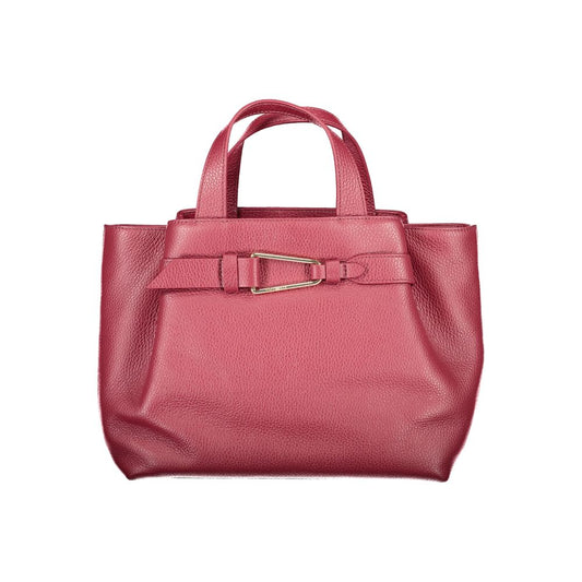 Satchel Handbag by Coccinelle for women in grained leather gold & purple presents a ornamental silhouette, showcasing a secure zipper, ample built-in-compartments, and versatile shoulder-strap, adjustable-strap & detachable-strap for a ornamental finish.
