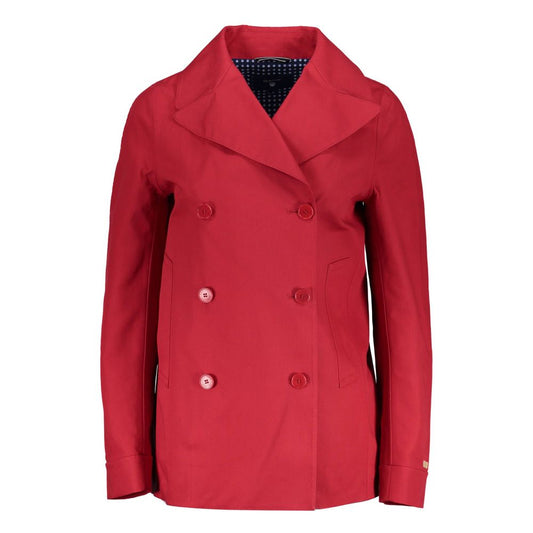 Jacket by Gant for women in cotton red showcases a enveloping silhouette, artfully detailed with a enveloping and premium pockets for a truly enveloping finish.