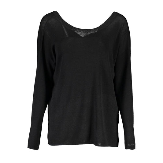 Gant Women's Round Neck Wool Sweater - Black