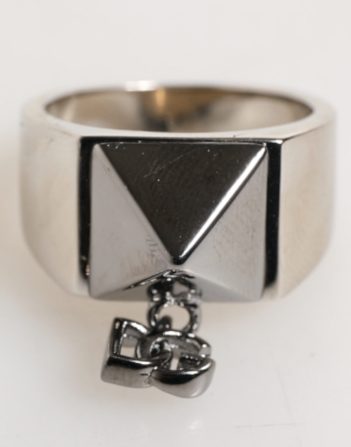 Dolce & Gabbana Men's Silver Brass Ring - Silver