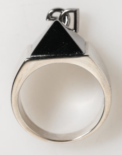 Dolce & Gabbana Men's Silver Brass Ring - Silver
