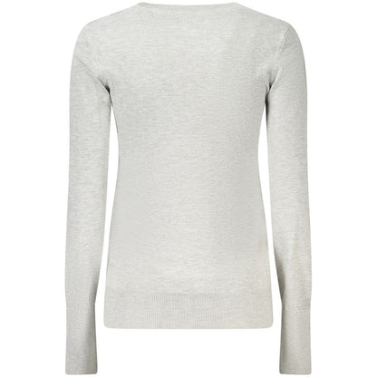 Sweatshirt by Guess Jeans for women in viscose & polyamide gray presents a smart casual silhouette, featuring a smart casual and for a sophisticated look.