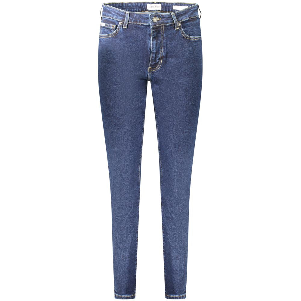 Jeans by Guess Jeans for women in stretch denim cotton blue features an sophisticated and skinny with a precise long, creating a sophisticated and sophisticated silhouette.