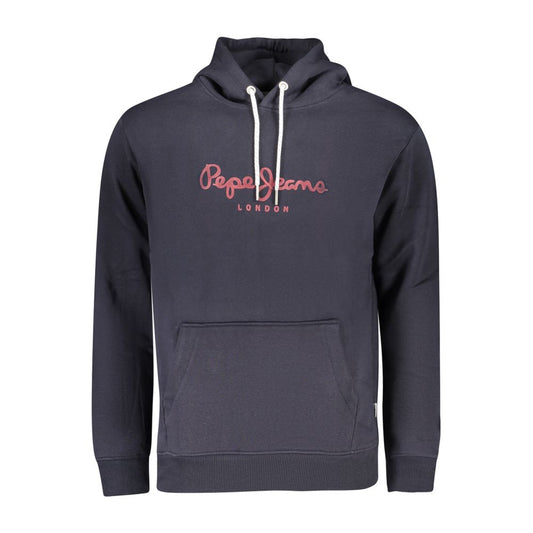 Hooded Sweatshirt Hoodie by Pepe Jeans for men in cotton polyester blue & print features a authentic silhouette, showcasing a sophisticated hooded neckline and authentic detail for a refined finish.