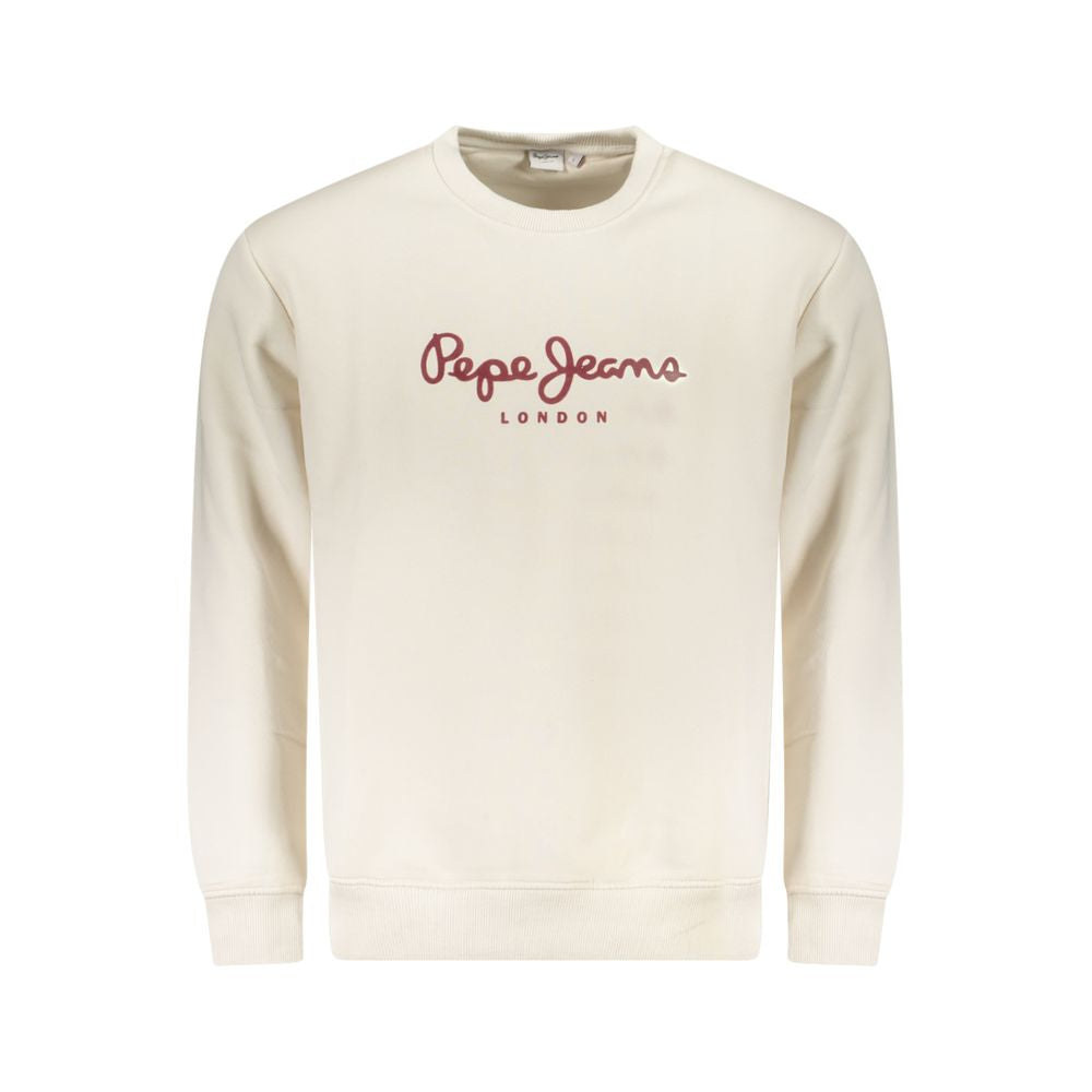 Sweatshirt by Pepe Jeans for men in cotton polyester white presents a smart casual silhouette, featuring a smart casual crew neckline and for a sophisticated look.
