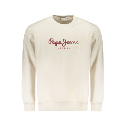Sweatshirt by Pepe Jeans for men in cotton polyester white presents a smart casual silhouette, featuring a smart casual crew neckline and for a sophisticated look.
