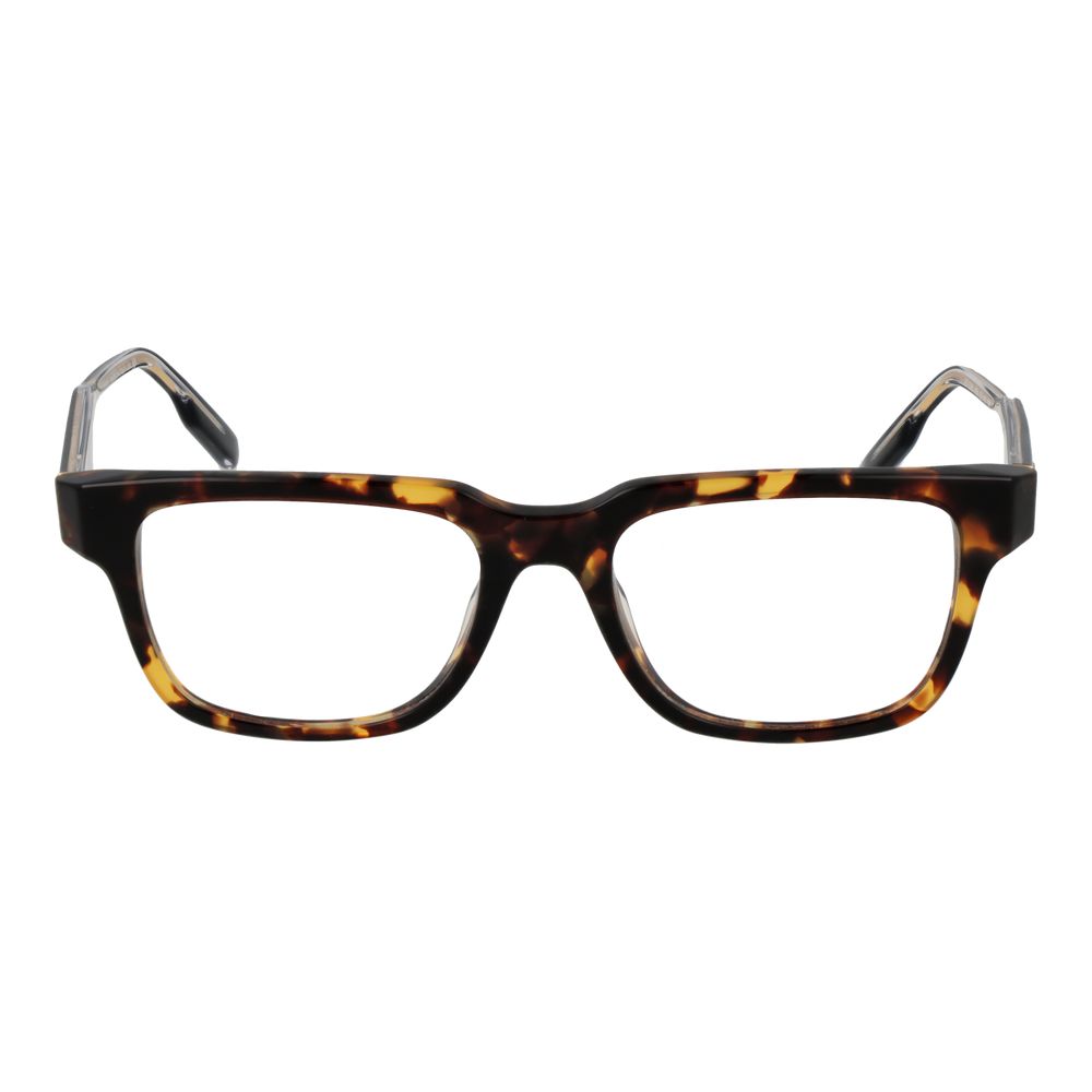 Eyeglasses Frames by Ermenegildo Zegna for men in acetate brown showcases a reflective silhouette, artfully incorporating a sophisticated brown coloured frame with a distinct full-frame frame design.