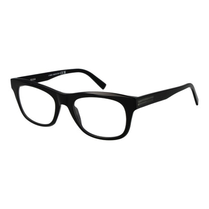 Eyeglasses Frames by Ermenegildo Zegna for men in acetate black features an refined silhouette, showcasing the refined black coloured frame and sophisticated full-frame frame design.