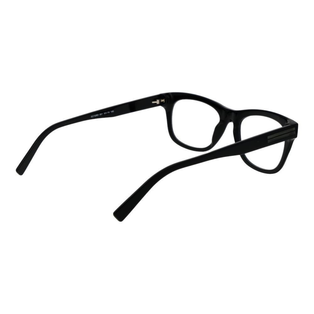 Eyeglasses Frames by Ermenegildo Zegna for men in acetate black showcases a refined full-frame frame design with a refined black coloured frame finish for a refined and sophisticated look.