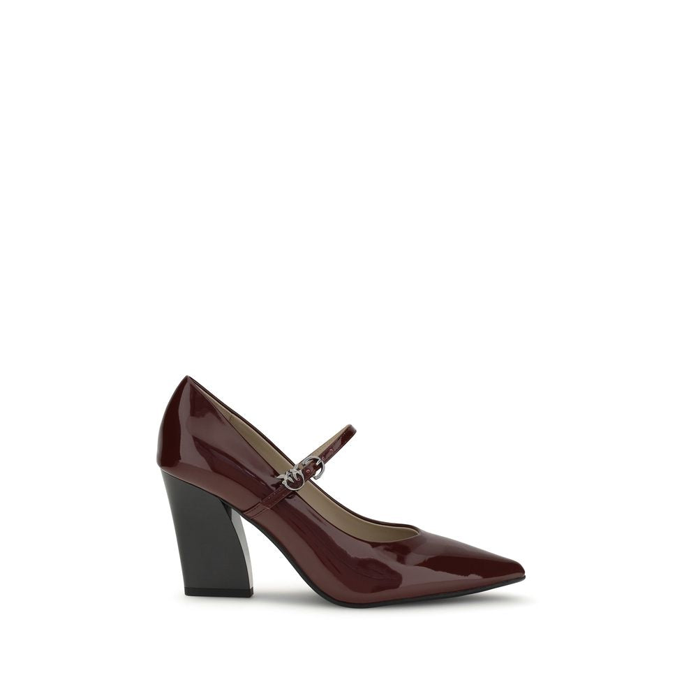 High-Heel Pumps Heels by PINKO for women in bos taurus calf patent leather bordeaux features an effortlessly chic silhouette, showcasing the elegant Women's Bos Taurus Calf Patent Leather High-Heel Pumps Heels design with a high-heel and a sophisticated pointed toe style.