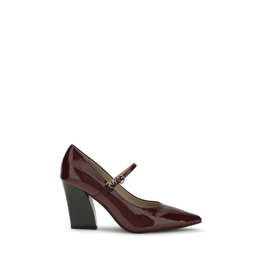 High-Heel Pumps Heels by PINKO for women in bos taurus calf patent leather bordeaux features an effortlessly chic silhouette, showcasing the elegant Women's Bos Taurus Calf Patent Leather High-Heel Pumps Heels design with a high-heel and a sophisticated pointed toe style.