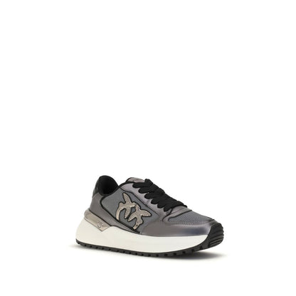 Athletic Sneakers by PINKO for women in bos taurus calf leather & polyurethane gray features an stately silhouette, showcasing the signature athletic style of the Women's Athletic Bos Taurus Calf Leather & Polyurethane Sneakers collection with a truly stately finish.