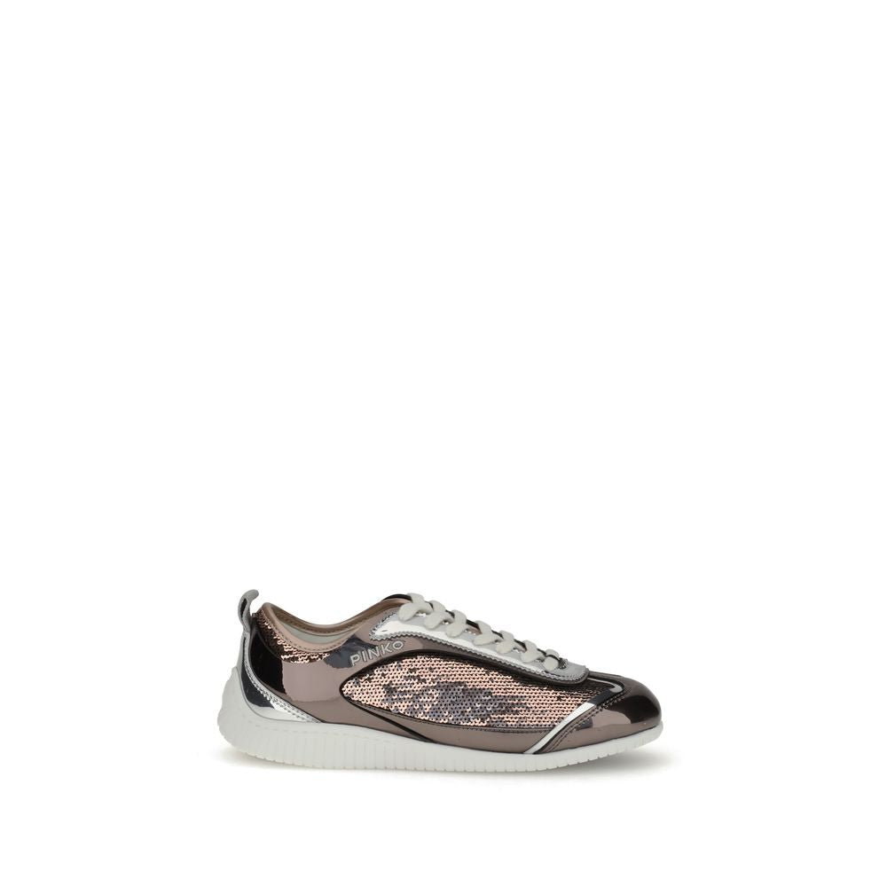 Sneakers by PINKO for women in bos taurus calf leather & polyamide multicolor presents a sumptuous silhouette, artfully capturing the essence of the Women's Low Top Bos Taurus Calf Leather & Polyamide Sneakers with its sumptuous low-top style design.