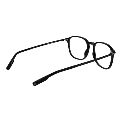Eyeglasses Frames by Ermenegildo Zegna for men in acetate and black showcases a refined silhouette, detailed with a black coloured frame finish and a sophisticated full-frame frame design.