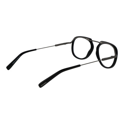 Eyeglasses Frames by Ermenegildo Zegna for men in metal and black showcases an refined full-frame frame design featuring a sophisticated black coloured frame for an refined and refined aesthetic.