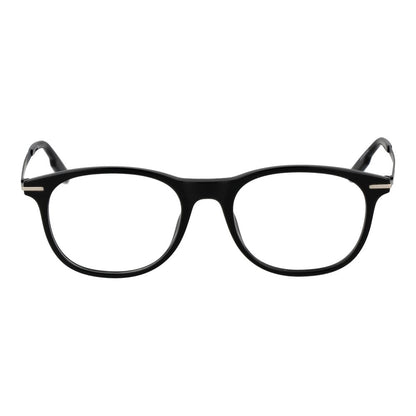 Eyeglasses Frames by Ermenegildo Zegna for men in plastic and black showcases an refined full-frame frame design featuring a sophisticated black coloured frame for an refined and refined aesthetic.
