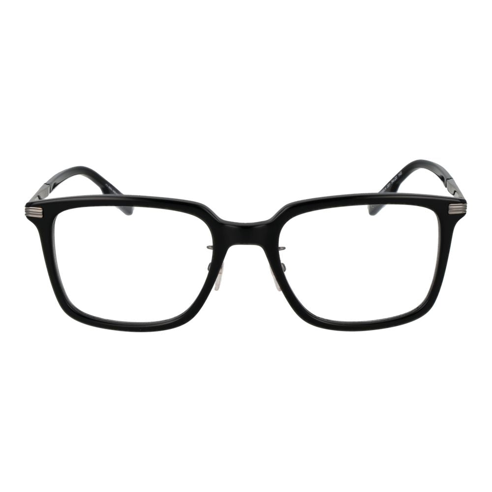 Eyeglasses Frames by Ermenegildo Zegna for men in acetate and black showcases an refined full-frame frame design featuring a sophisticated black coloured frame for an refined and refined aesthetic.