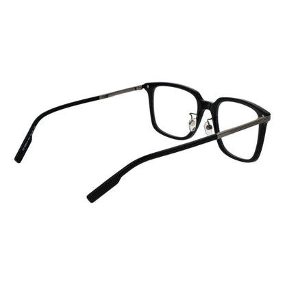 Eyeglasses Frames by Ermenegildo Zegna for men in acetate black features an refined silhouette, showcasing a sophisticated black coloured frame and refined full-frame frame design for a refined look.