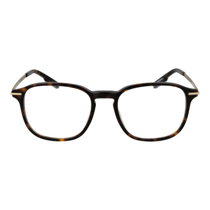 Eyeglasses Frames by Ermenegildo Zegna for men in acetate brown features a refined silhouette, showcasing a refined brown coloured frame and full-frame frame design for a sophisticated, premium look.