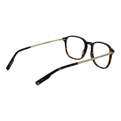 Eyeglasses Frames by Ermenegildo Zegna for men in acetate and brown showcases a refined silhouette, detailed with a brown coloured frame finish and a sophisticated full-frame frame design.