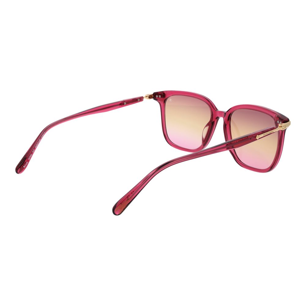 Sunglasses by Scotch & Soda for women in acetate and pink featuring an opulent full-rim square frame design with a sophisticated rose coloured frame finish and high-performance gradient category-1-light-tint lens.
