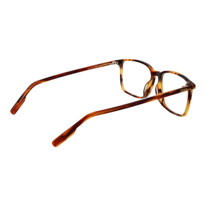 Eyeglasses Frames by Ermenegildo Zegna for unisex in acetate brown features an refined silhouette, showcasing a sophisticated brown coloured frame and refined full-frame frame design for a refined look.