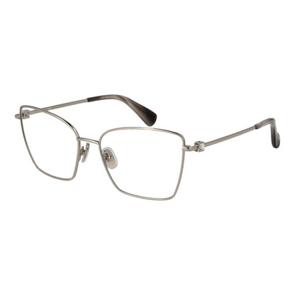 Eyeglasses Frames by Max Mara for women in metal and silver showcases a refined silhouette, detailed with a silver coloured frame finish and a sophisticated full-frame frame design.