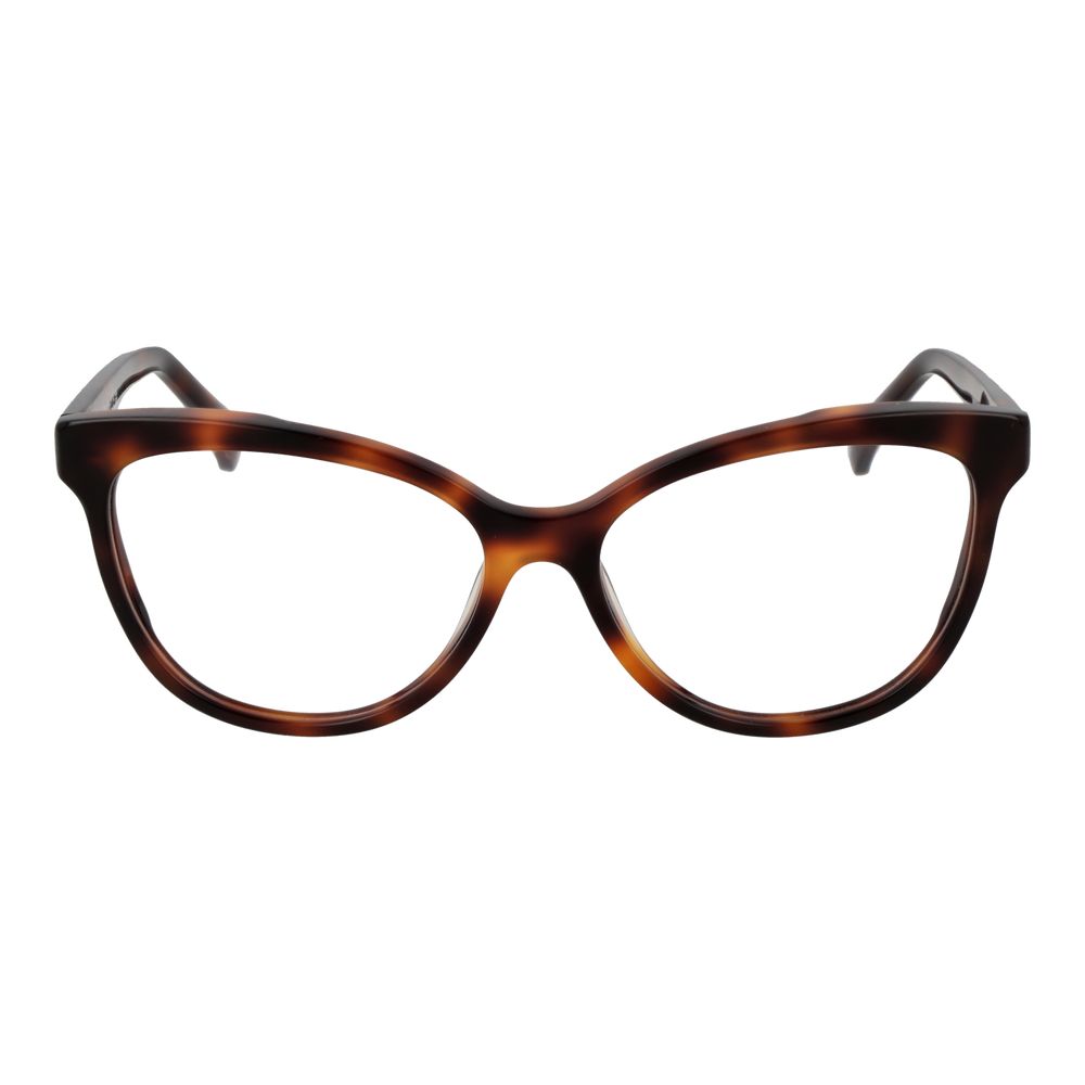 Eyeglasses Frames by Max Mara for women in acetate and brown showcases an refined full-frame frame design featuring a sophisticated brown coloured frame for an refined and refined aesthetic.