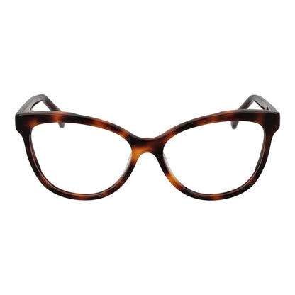 Eyeglasses Frames by Max Mara for women in acetate and brown showcases an refined full-frame frame design featuring a sophisticated brown coloured frame for an refined and refined aesthetic.