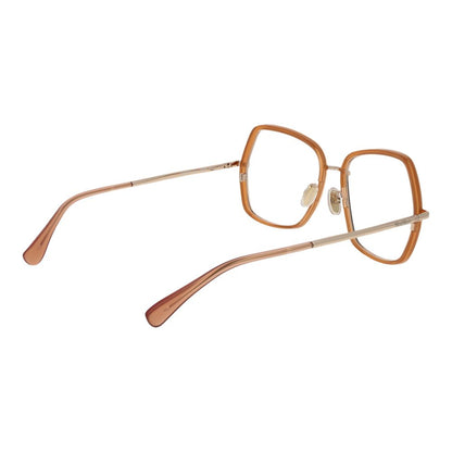 Eyeglasses Frames by Max Mara for women in metal gold showcases a refined full-frame frame design with a refined gold coloured frame finish for a refined and sophisticated look.