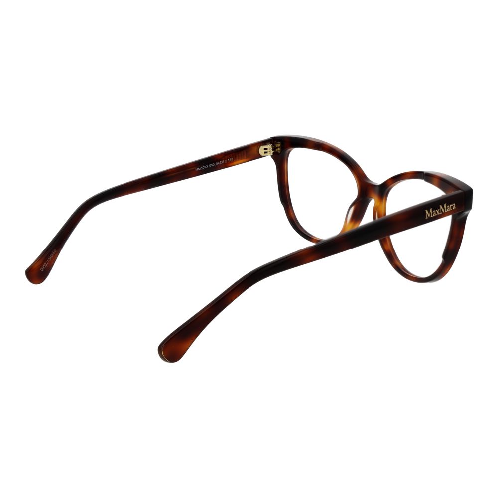 Eyeglasses Frames by Max Mara for women in acetate brown features an refined silhouette, showcasing the refined brown coloured frame and sophisticated full-frame frame design.