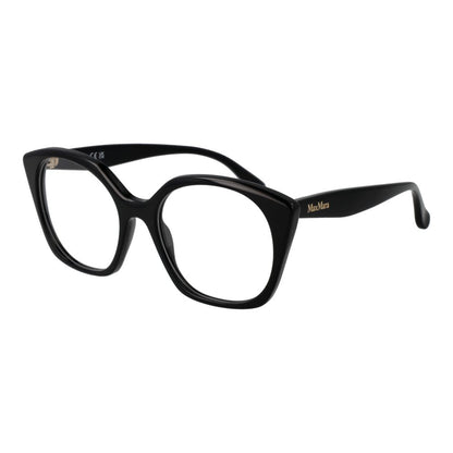 Eyeglasses Frames by Max Mara for women in acetate black features an refined silhouette, showcasing the refined black coloured frame and sophisticated full-frame frame design.